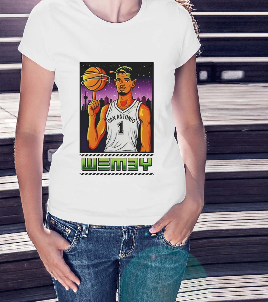 Wemby No 1 San Antonio Basketball Alien T-Shirt