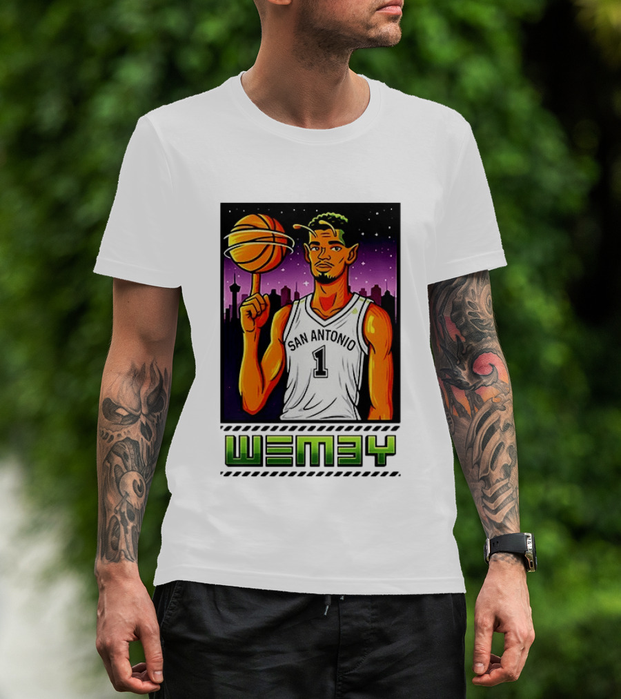 Wemby No 1 San Antonio Basketball Alien T-Shirt