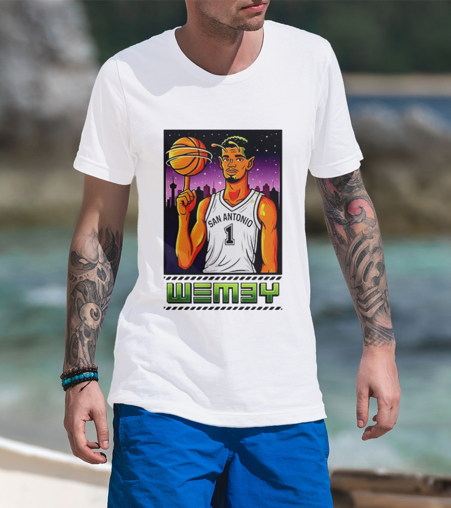 Wemby No 1 San Antonio Basketball Alien T-Shirt