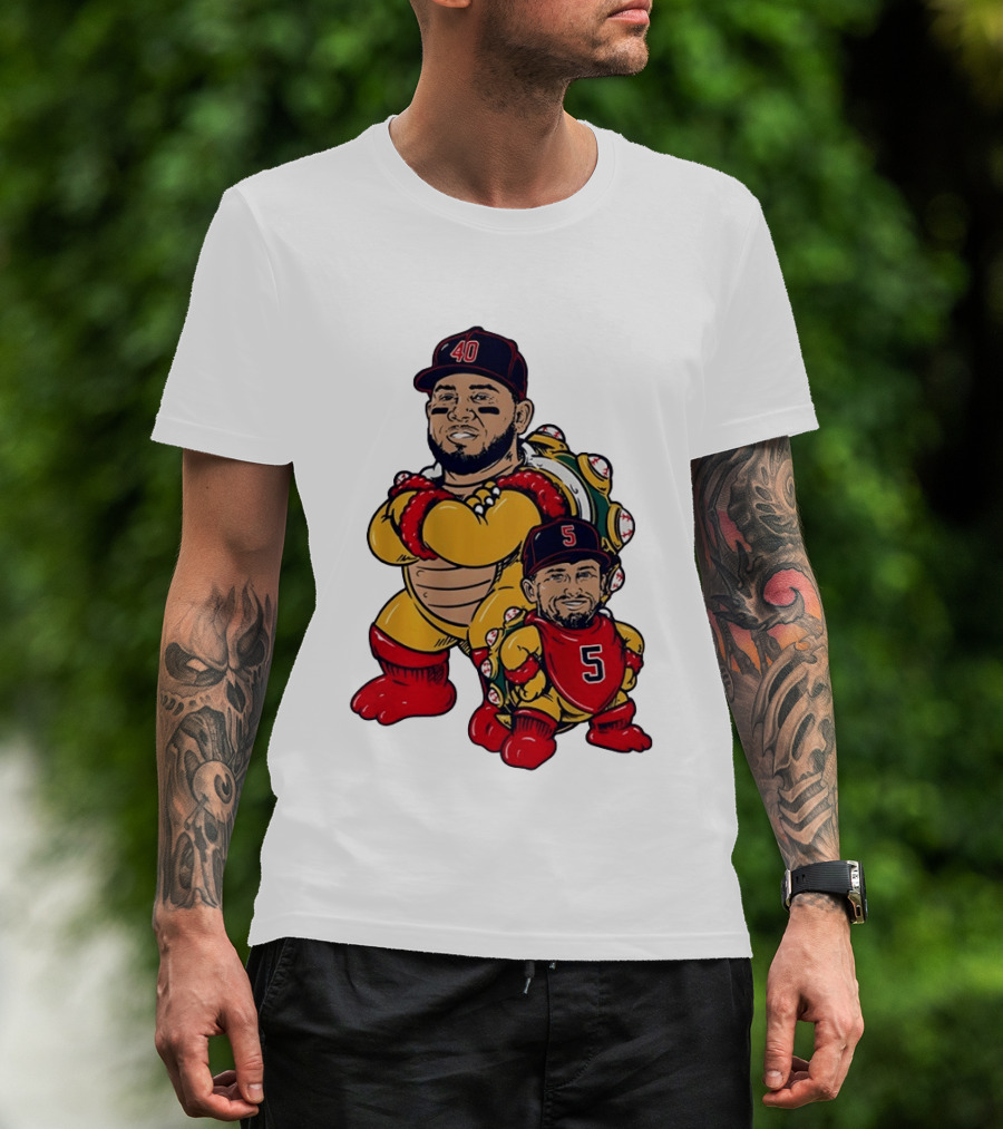 Bowser And Mini Bowser Willson Contreras Caleb Durbin Boston Red Sox T-Shirt