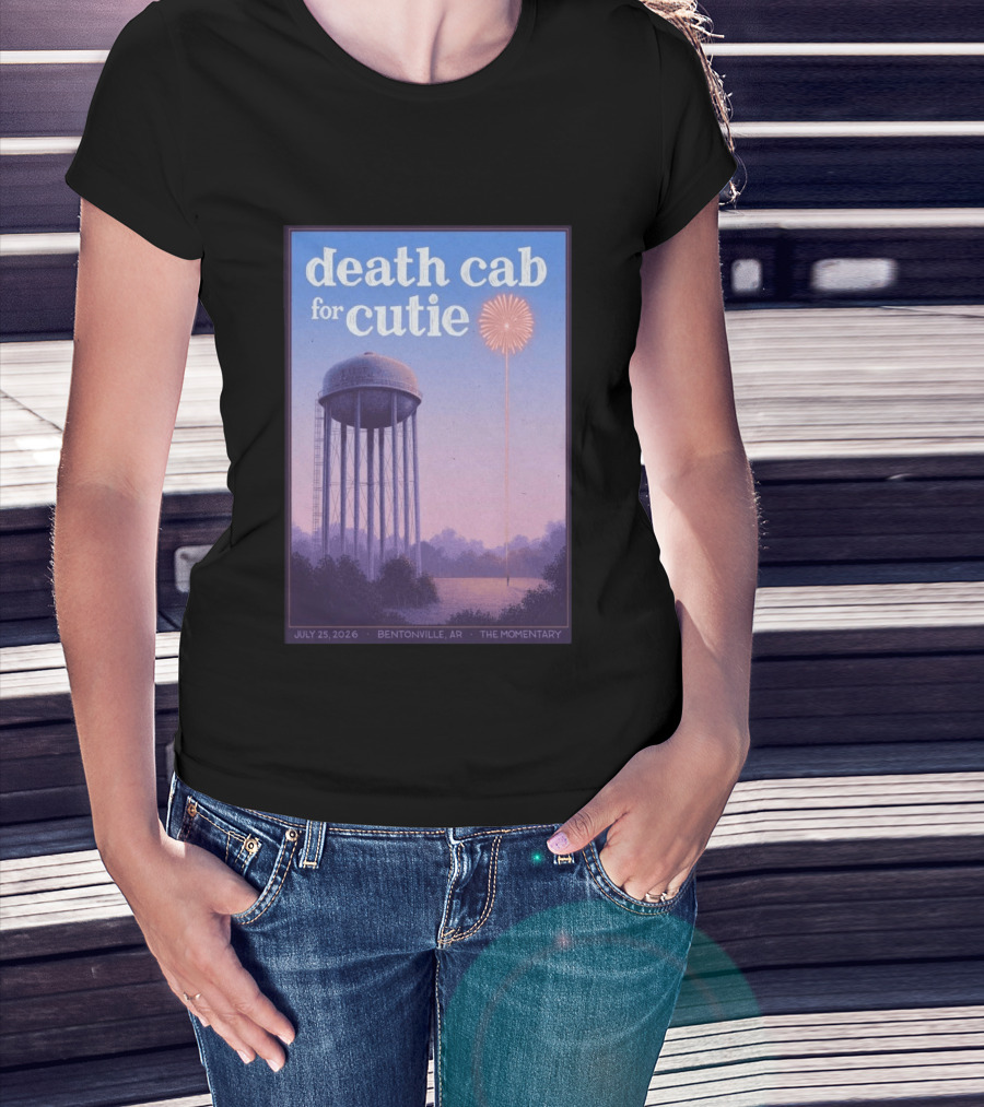 Death Cab For Cutie July 25 2026 The Momentary Bentonville AR Water Tower Firework T-Shirt