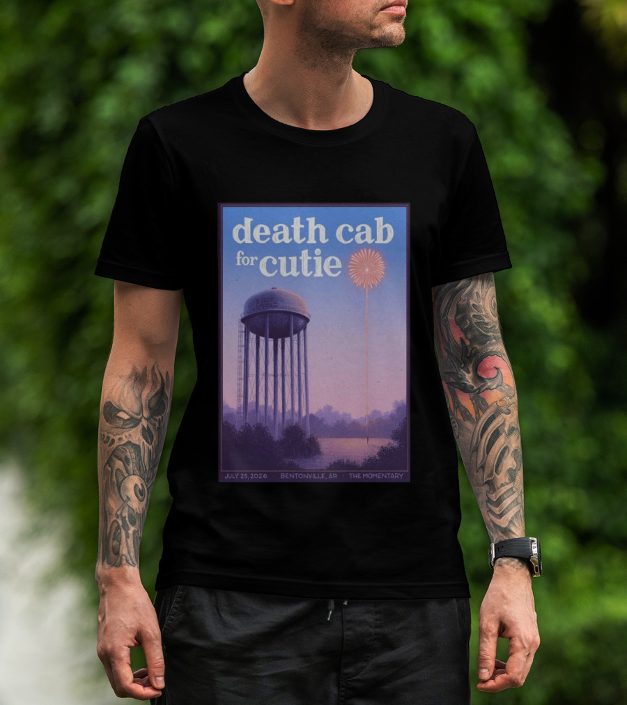Death Cab For Cutie July 25 2026 The Momentary Bentonville AR Water Tower Firework T-Shirt