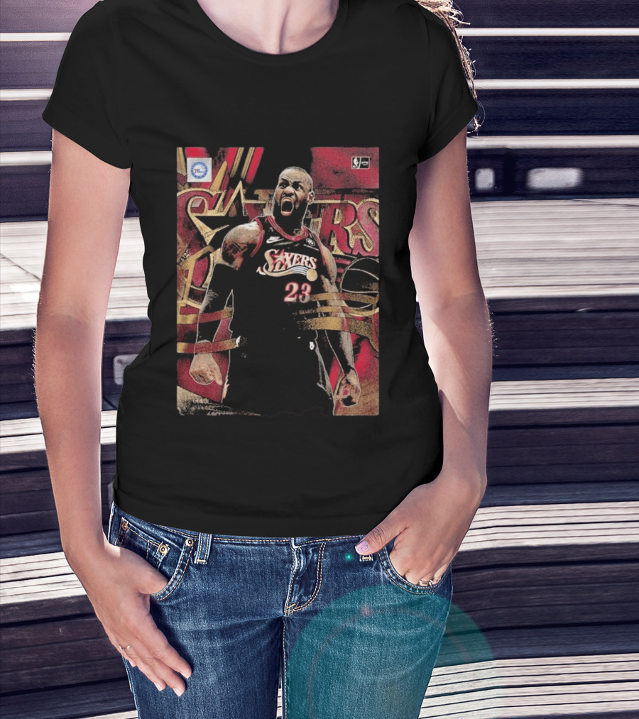 Lebron James Joins Philadelphia 76ers Number 23 NBA Team Jersey T-Shirt