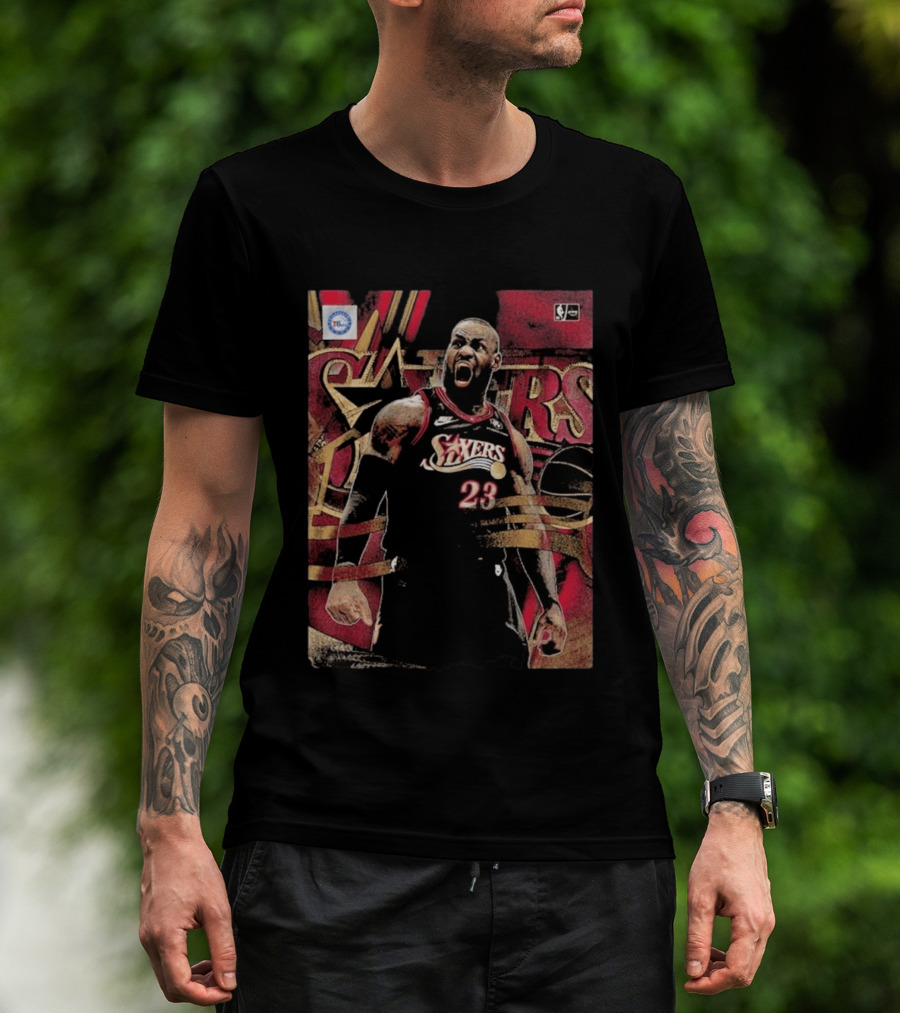 Lebron James Joins Philadelphia 76ers Number 23 NBA Team Jersey T-Shirt