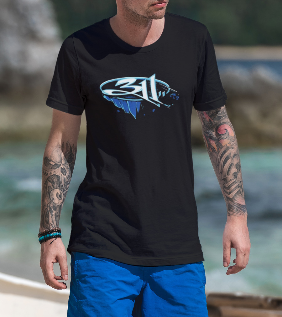 311 July 28 2026 Grand Rapids MI Blue Stylized Text Event T-Shirt