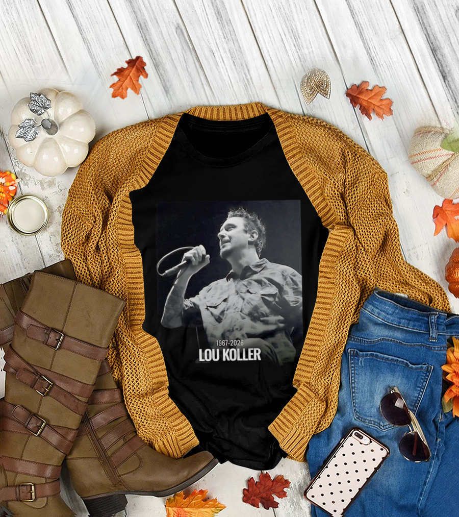 1967 2026 Lou Koller Microphone Plaid Black And White T-Shirt