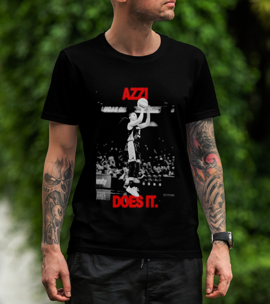 Azzi Fudd Azzi Does It WNBA Basketball Player Jump Shot T-Shirt