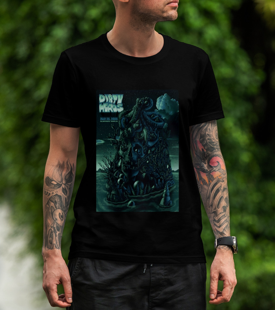 Dirty Heads Toronto Concert Skull Octopus July 26 2026 RBC Amphitheatre T-Shirt