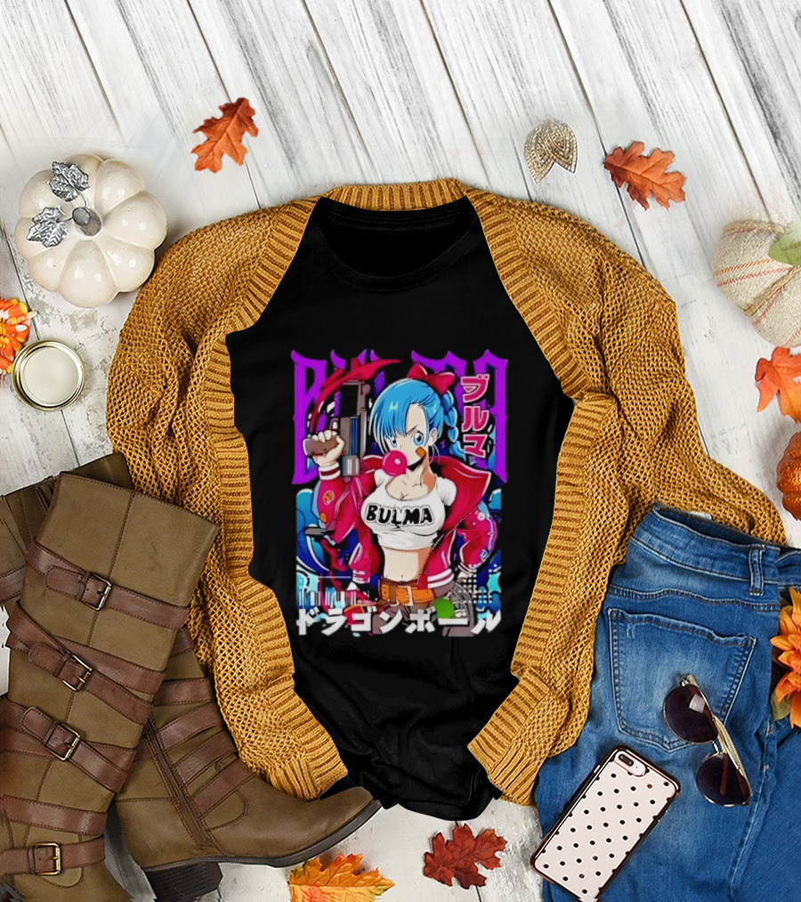 Bulma Dragon Ball Bulma Anime Manga Character Japan Kanji Street T-Shirt