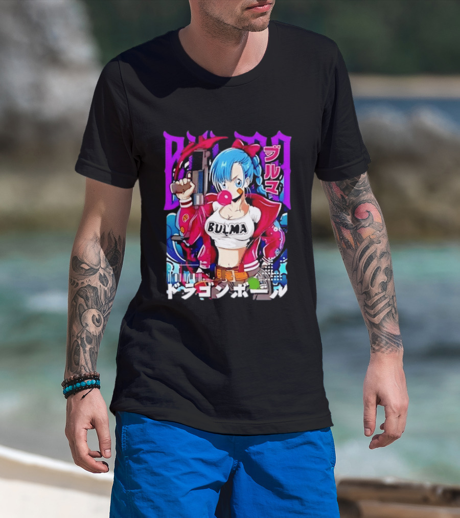 Bulma Dragon Ball Bulma Anime Manga Character Japan Kanji Street T-Shirt