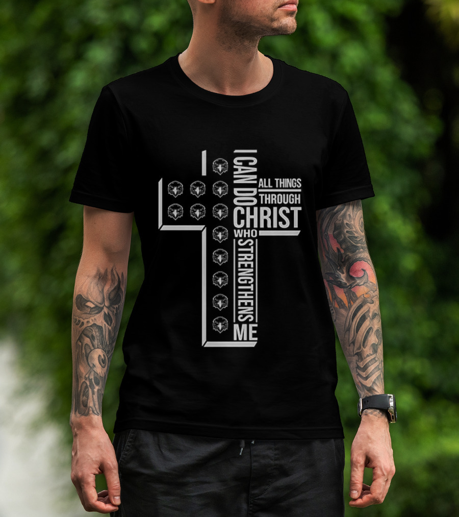Canyon Ridge Middle School I Can Do All Things Through Christ Who Strengthens Me Cross T-Shirt