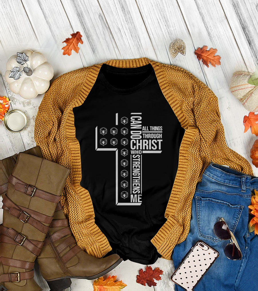 Canyon Ridge Middle School I Can Do All Things Through Christ Who Strengthens Me Cross T-Shirt