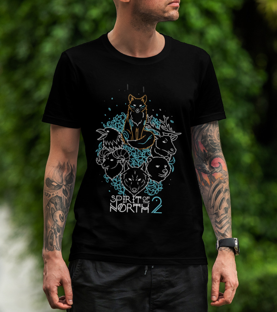 Spirit Of The North 2 Guardian Spirits Animal Circle T-Shirt