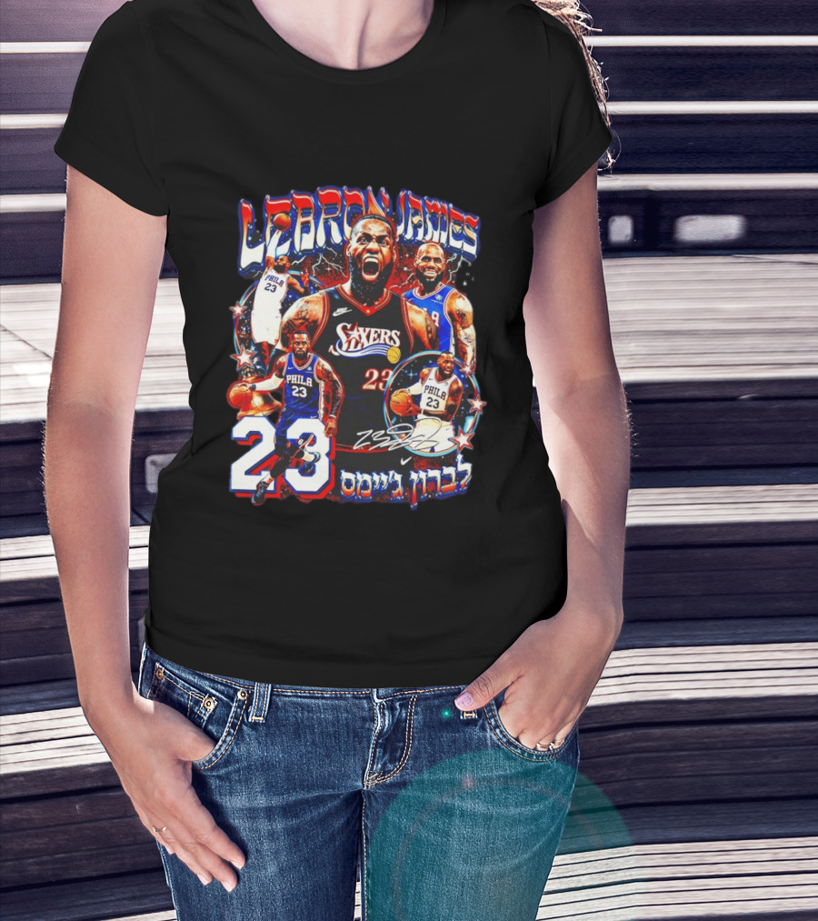 LeBron James 23 Philadelphia Sixers Basketball 76ers Nike NBA T-Shirt