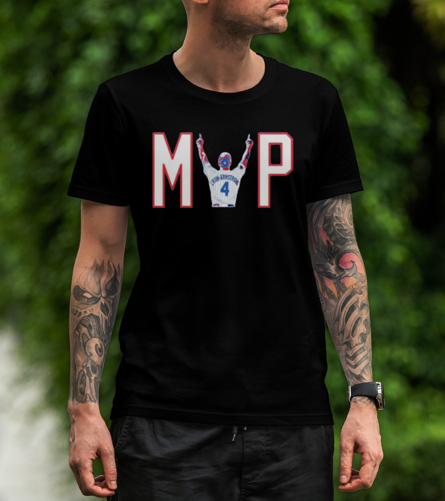 Chicago Cubs Crow Armstrong MVP 4 Baseball Celebration T-Shirt