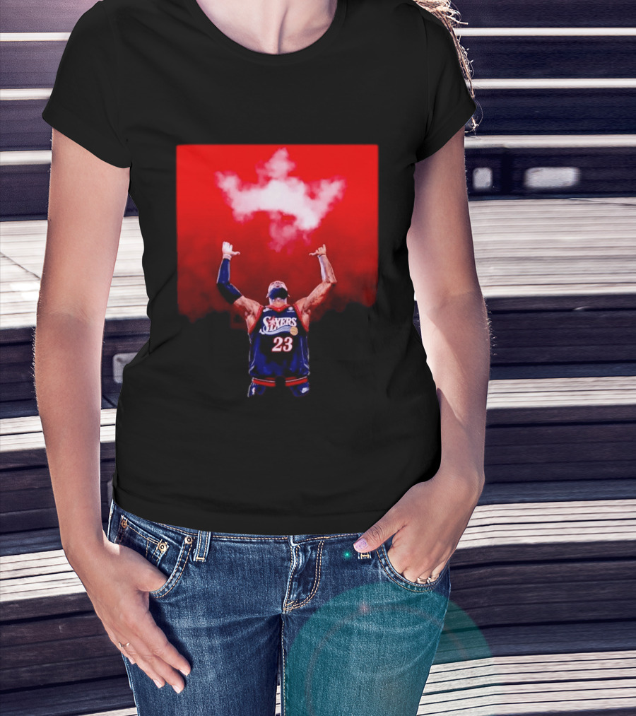 Philadelphia 76ers LeBron James Number 23 Cloud Crown T-Shirt