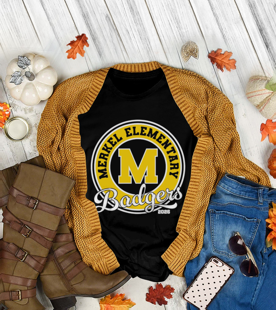 Merkel Elementary Badgers Class Of 2026 M Circle T-Shirt