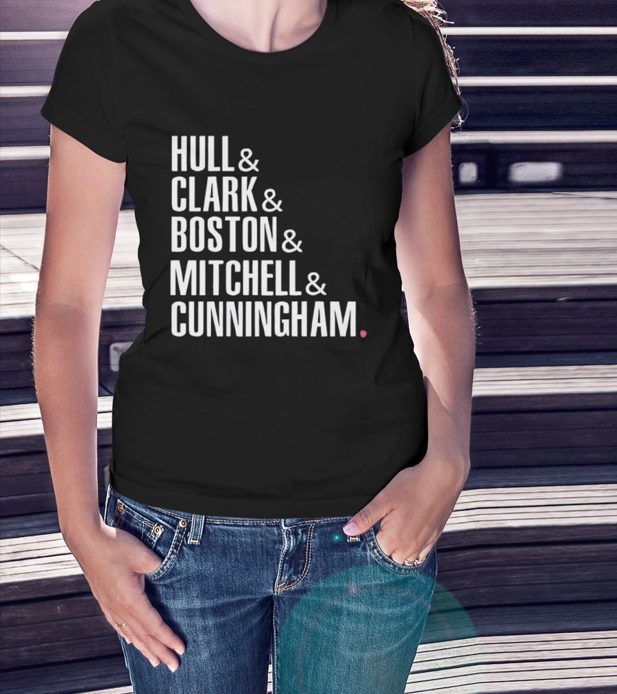 Hull Clark Boston Mitchell Cunningham Indiana Fever WNBA Basketball 2026 T-Shirt
