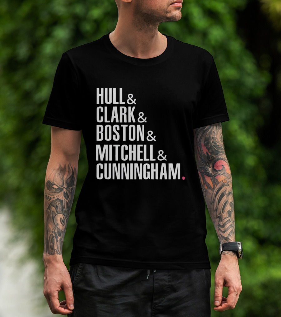 Hull Clark Boston Mitchell Cunningham Indiana Fever WNBA Basketball 2026 T-Shirt