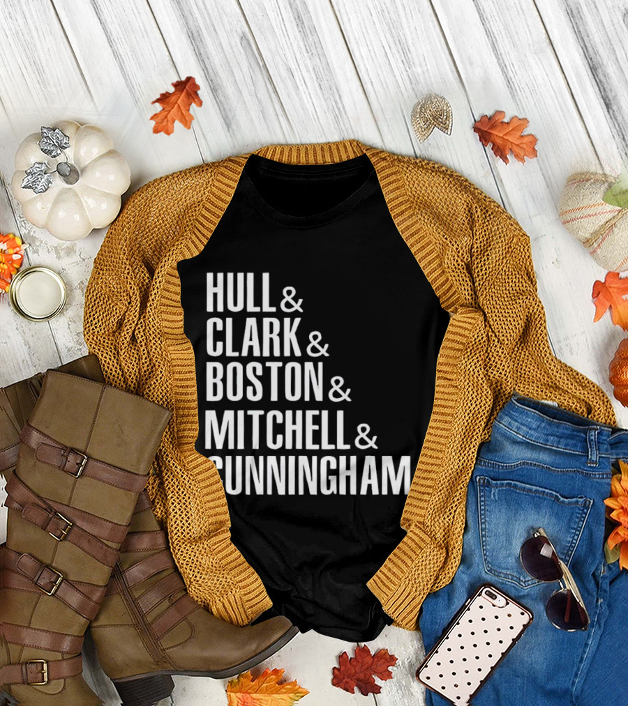 Hull Clark Boston Mitchell Cunningham Indiana Fever WNBA Basketball 2026 T-Shirt
