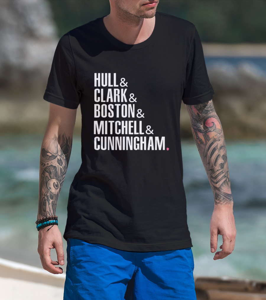 Hull Clark Boston Mitchell Cunningham Indiana Fever WNBA Basketball 2026 T-Shirt