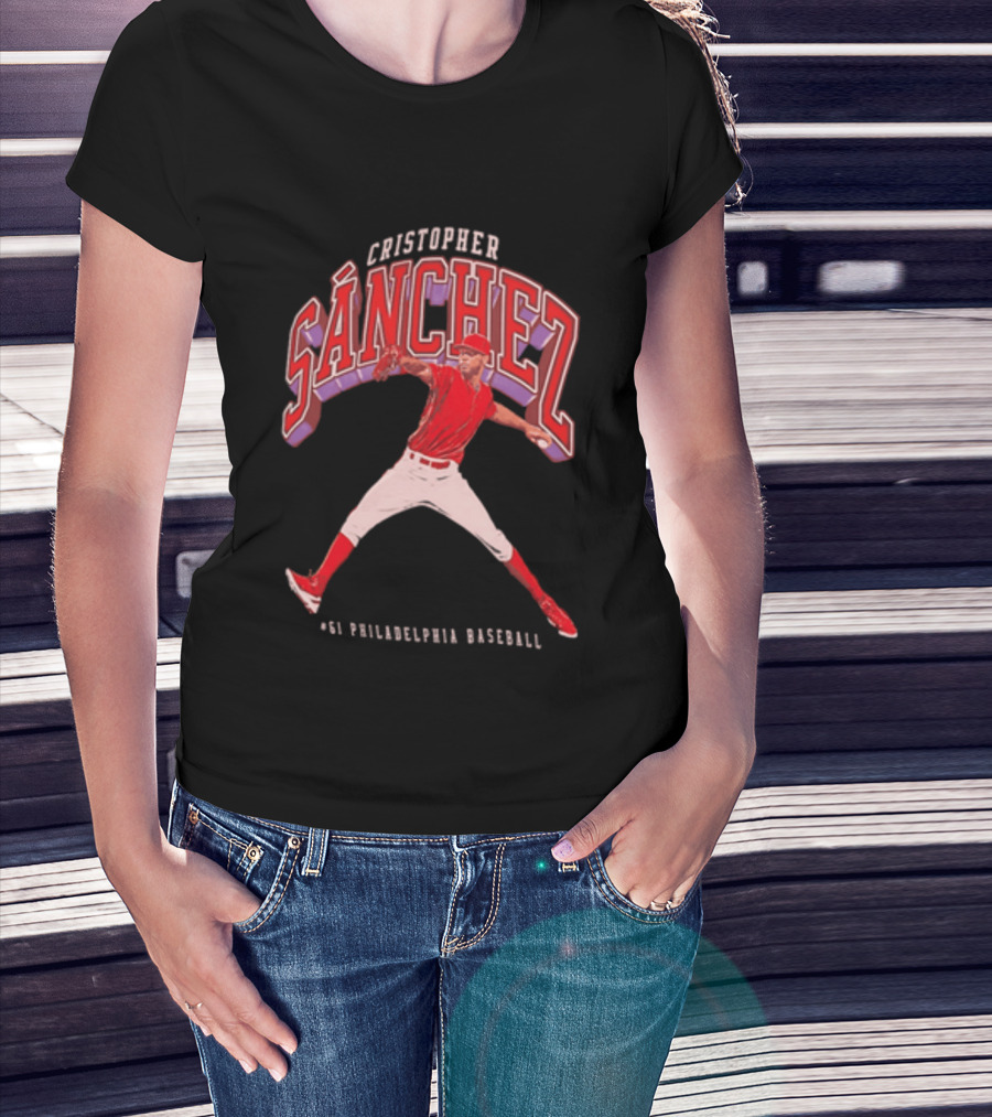Cristopher Sánchez 61 Philadelphia Baseball Pitcher Image T-Shirt