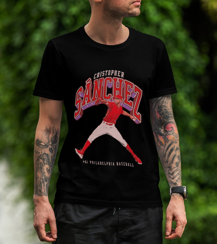 Cristopher Sánchez 61 Philadelphia Baseball Pitcher Image T-Shirt
