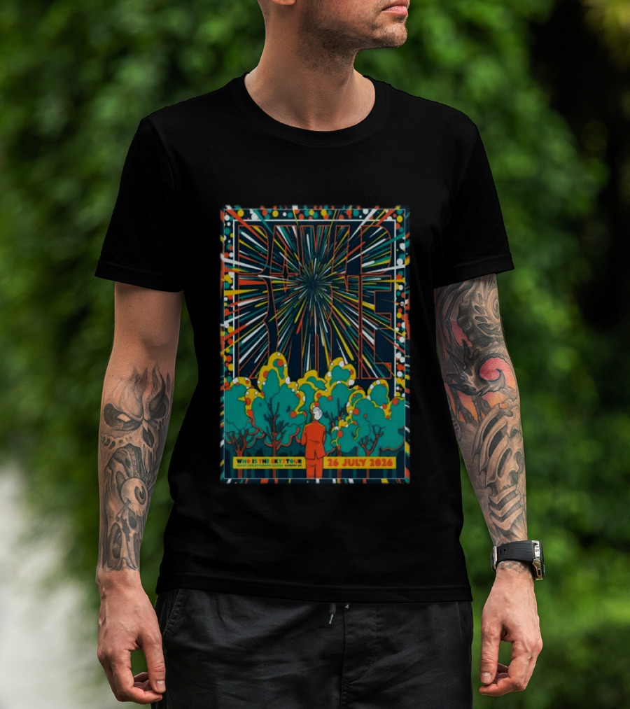 David Byrne Who Is This Sky Tour Cardiff Castle UK 26 July 2026 T-Shirt