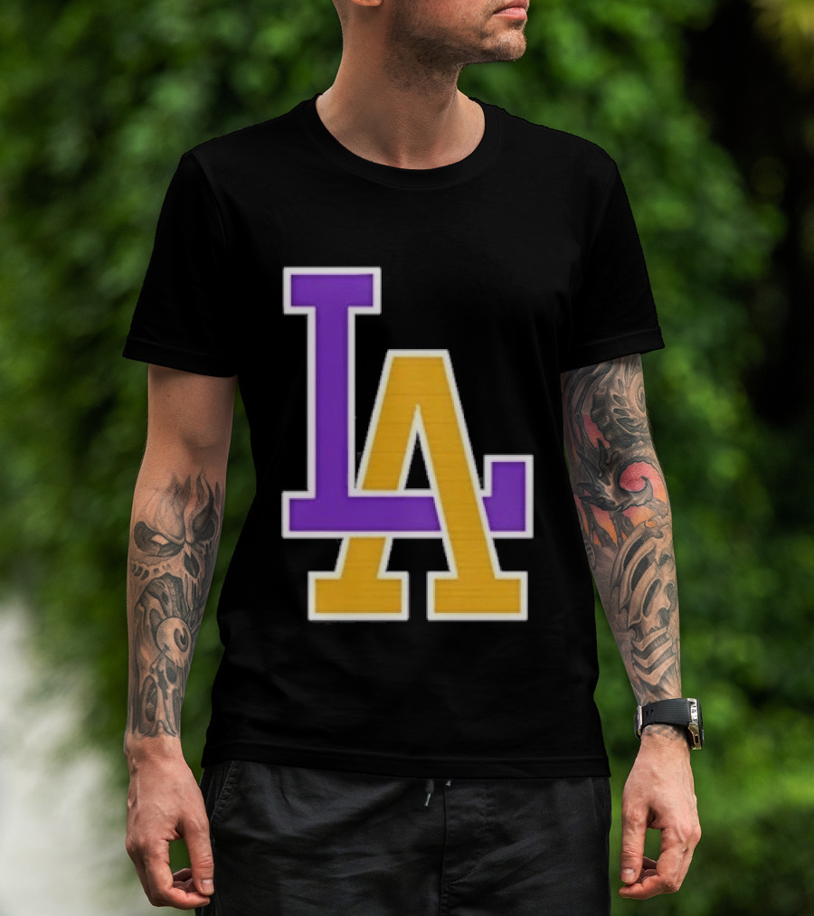 Los Angeles Lakers Purple Gold LA T-Shirt