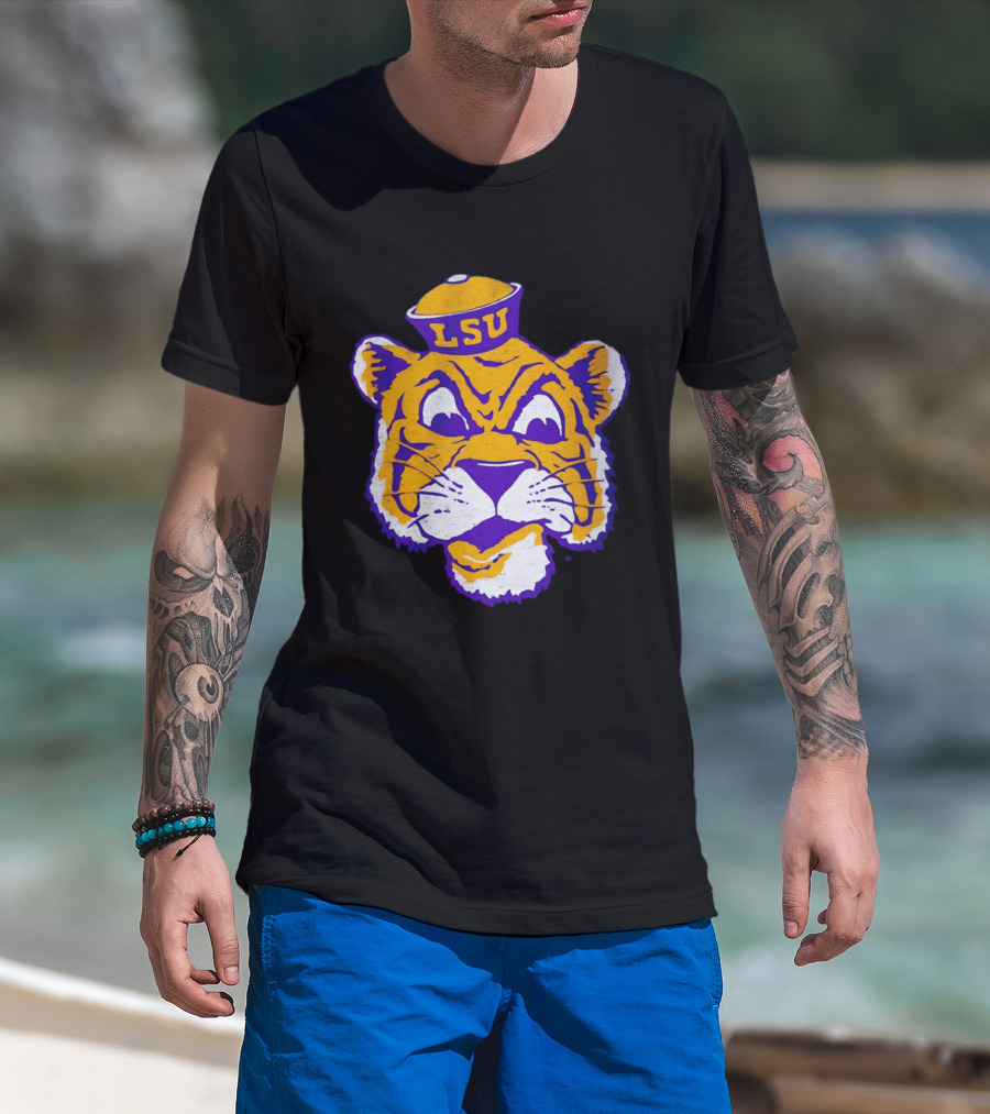 LSU Tigers Big Face 2026 Tiger Head LSU T-Shirt