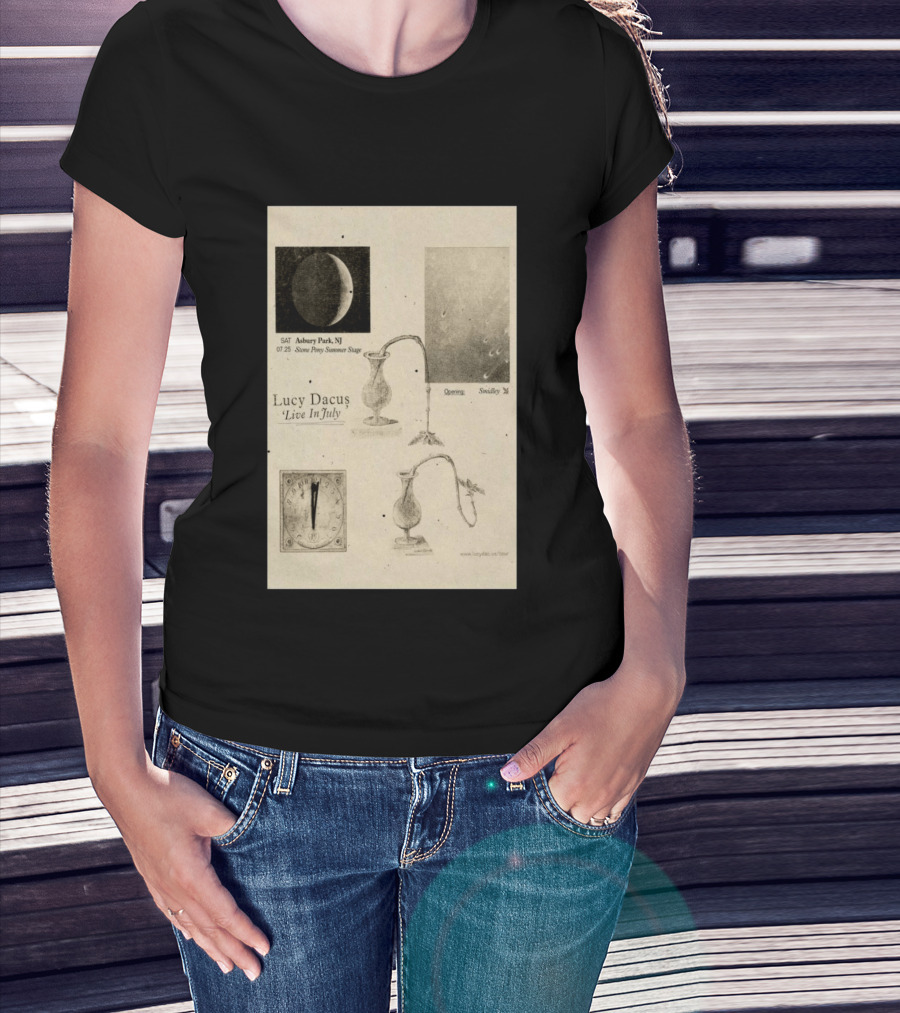 Lucy Dacus Live In July Asbury Park NJ Stone Pony Summer Stage 07 25 Opening Smidley Moon Stage T-Shirt