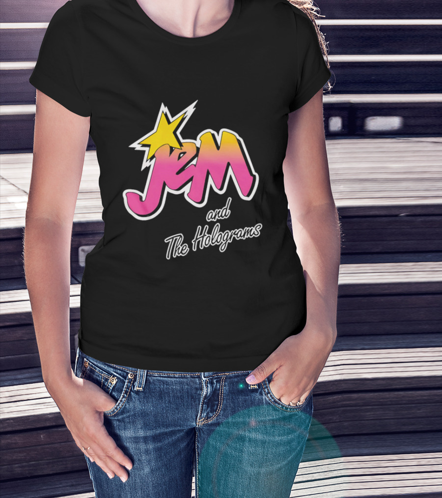 Jem And The Holograms 1980s Cartoon Logo Star Iconic Nostalgia T-Shirt