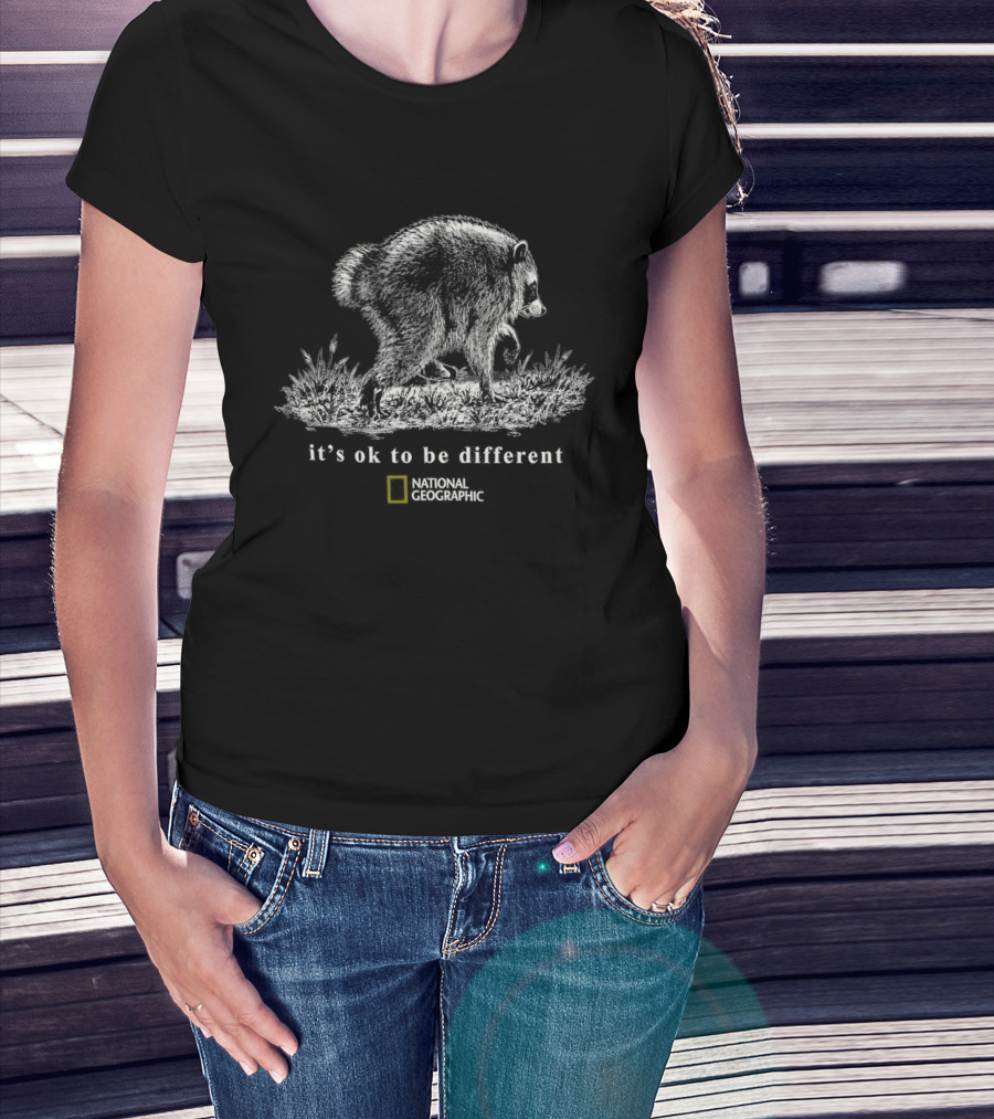 Jimothy Raccoon National Geographic It's Ok To Be Different T-Shirt