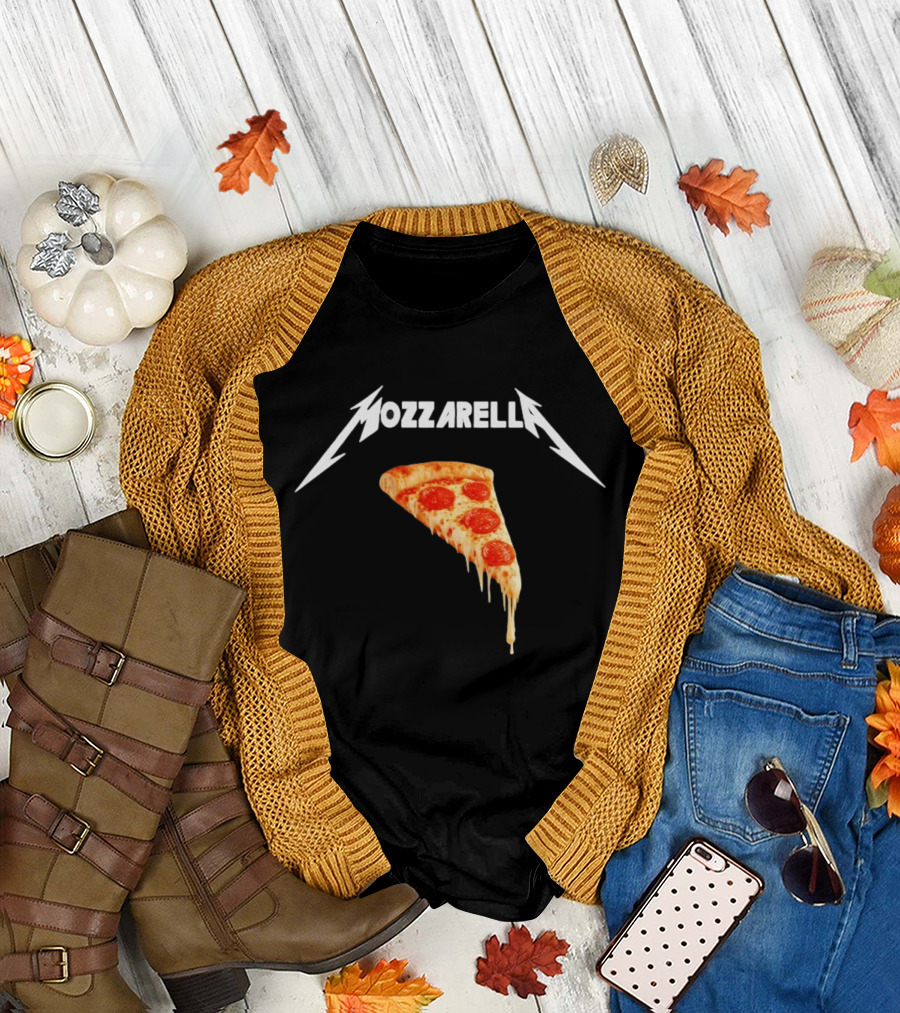 Mozzarella Pizza Slice With Cheese And Pepperoni T-Shirt