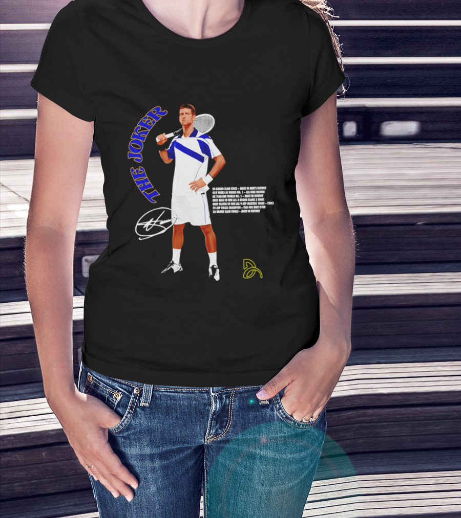 Novak Djokovic The Joker Tennis Champion Signature T-Shirt