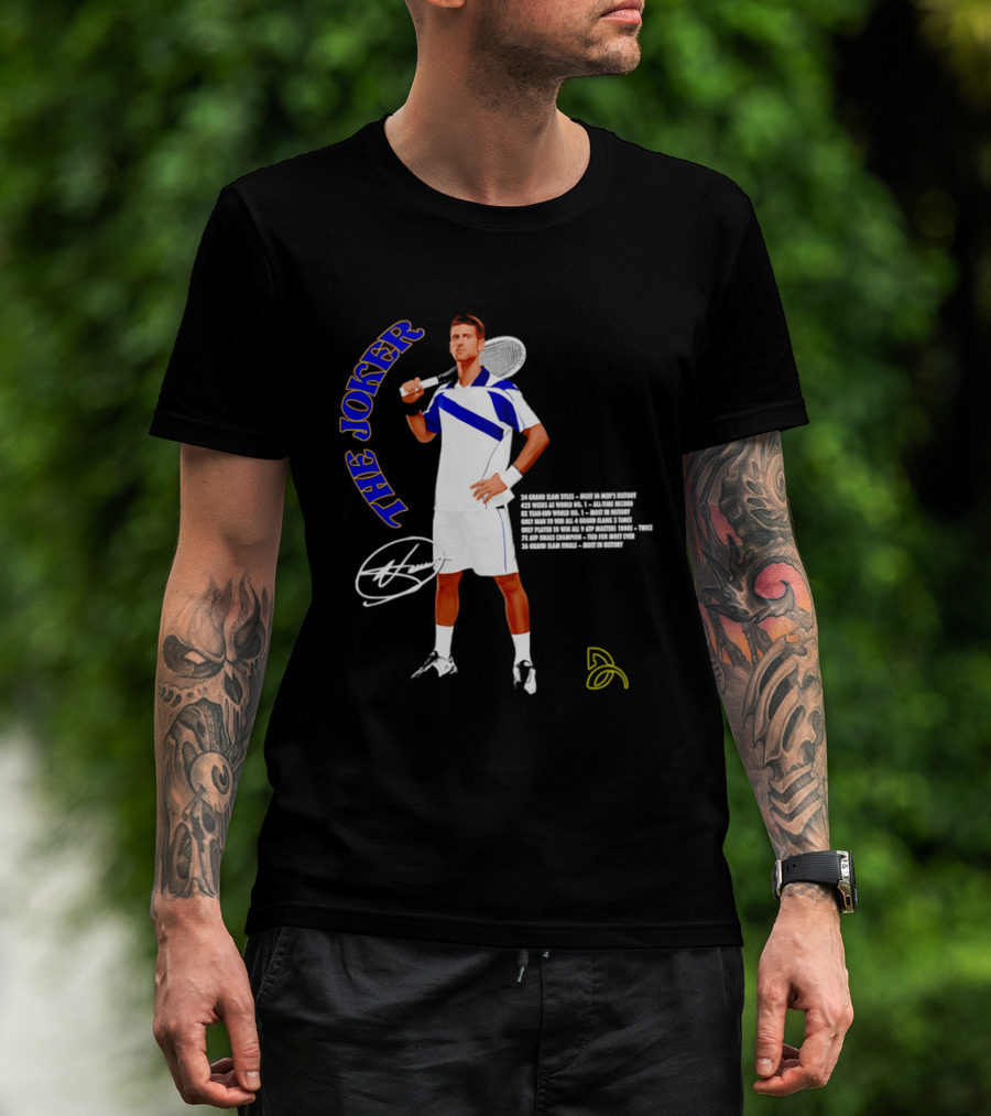 Novak Djokovic The Joker Tennis Champion Signature T-Shirt