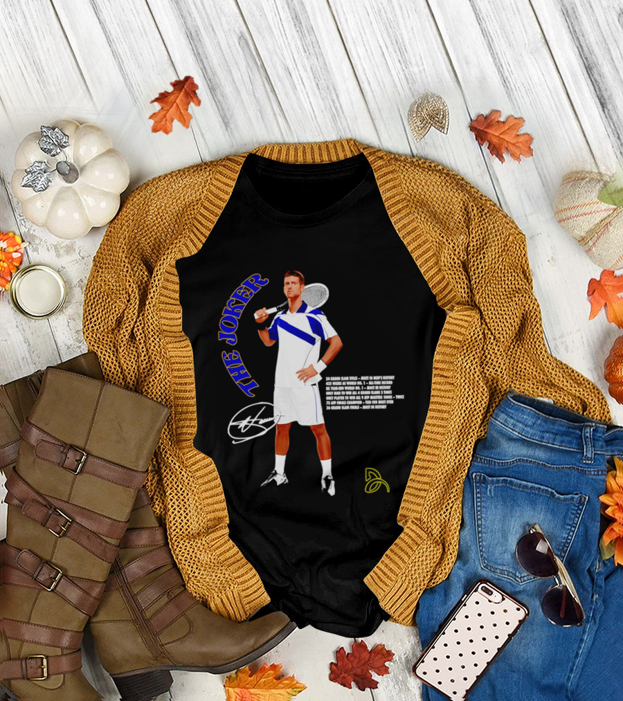 Novak Djokovic The Joker Tennis Champion Signature T-Shirt