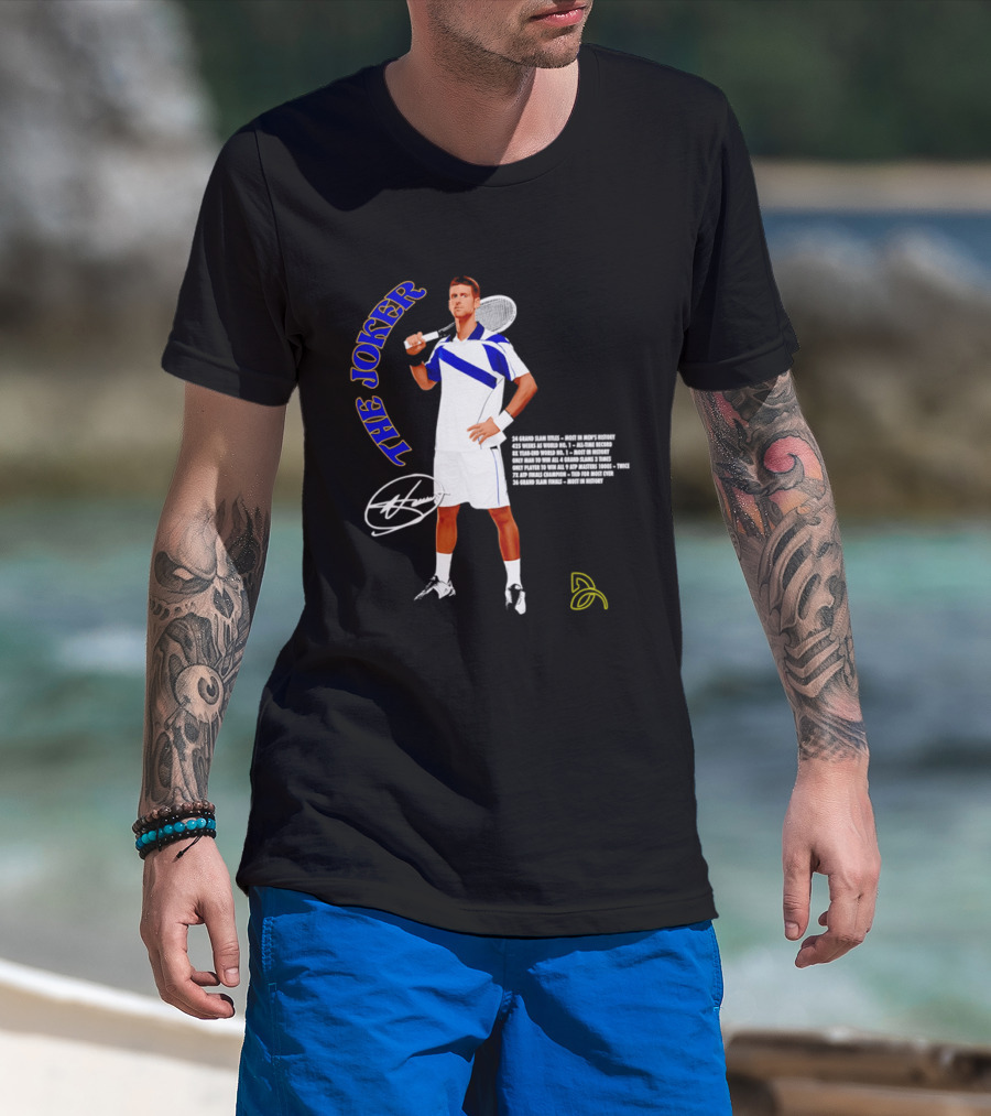 Novak Djokovic The Joker Tennis Champion Signature T-Shirt