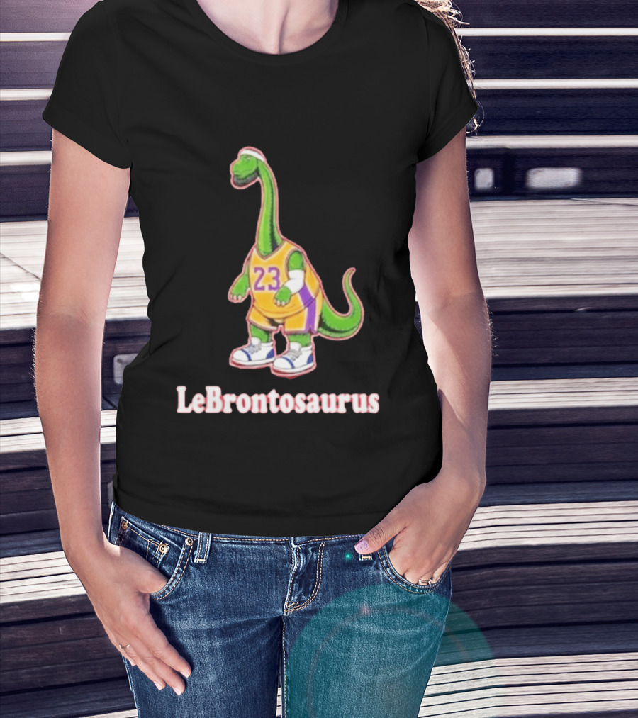 LeBrontosaurus Dinosaur Wearing Jersey 23 Basketball T-Shirt