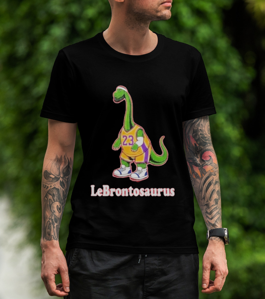 LeBrontosaurus Dinosaur Wearing Jersey 23 Basketball T-Shirt