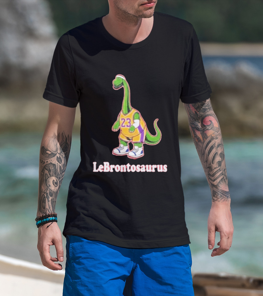 LeBrontosaurus Dinosaur Wearing Jersey 23 Basketball T-Shirt