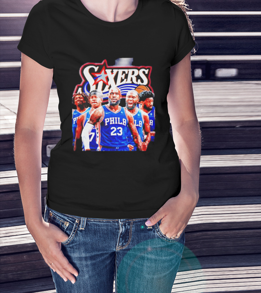 Philadelphia 76ers Star Players PHILA Jersey Sixers Basketball Team T-Shirt