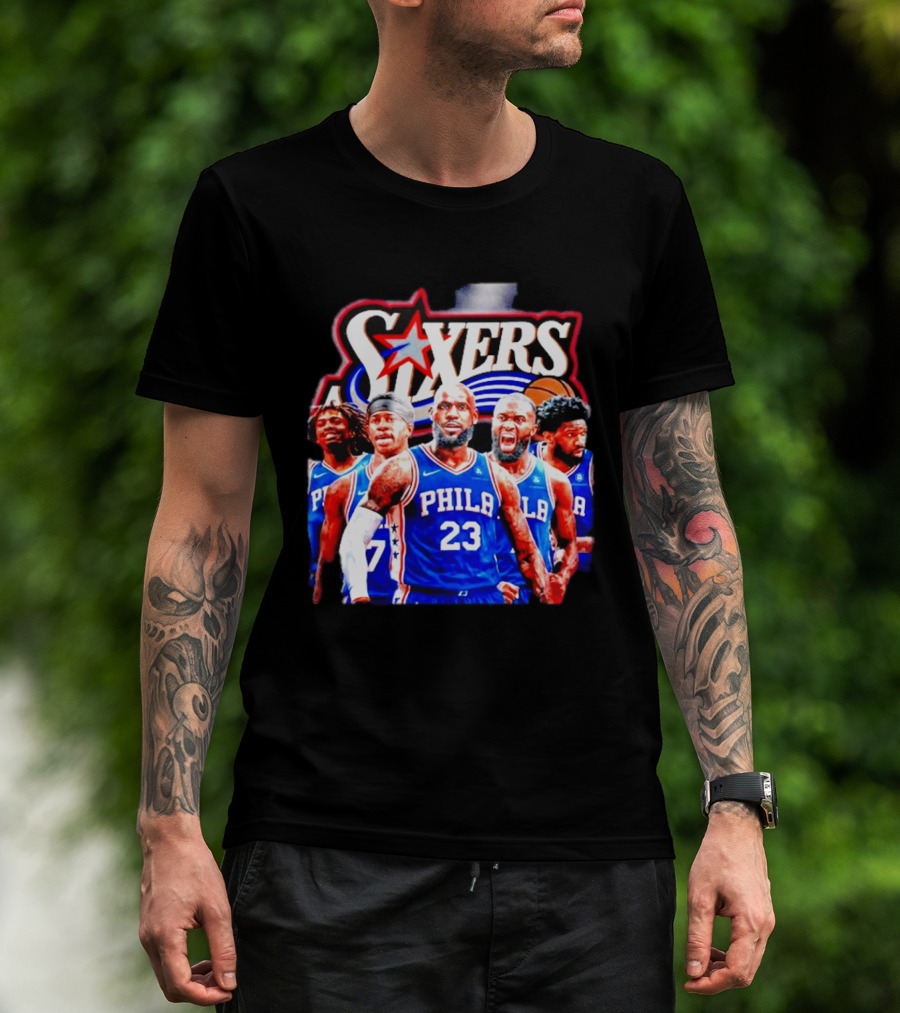 Philadelphia 76ers Star Players PHILA Jersey Sixers Basketball Team T-Shirt
