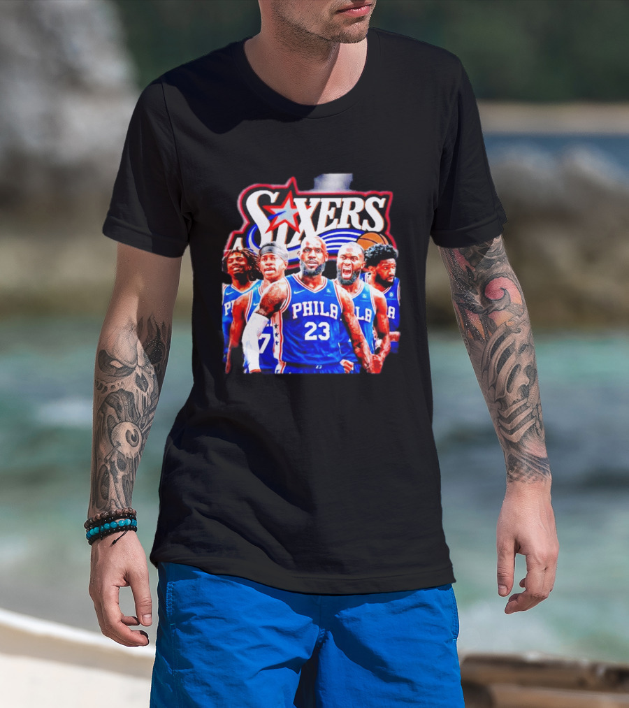 Philadelphia 76ers Star Players PHILA Jersey Sixers Basketball Team T-Shirt