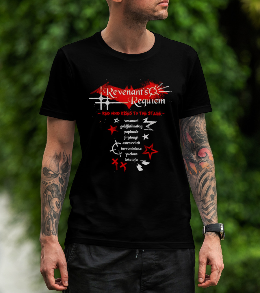 Revenant's Requiem Red Hood Rises To The Stage Stars T-Shirt