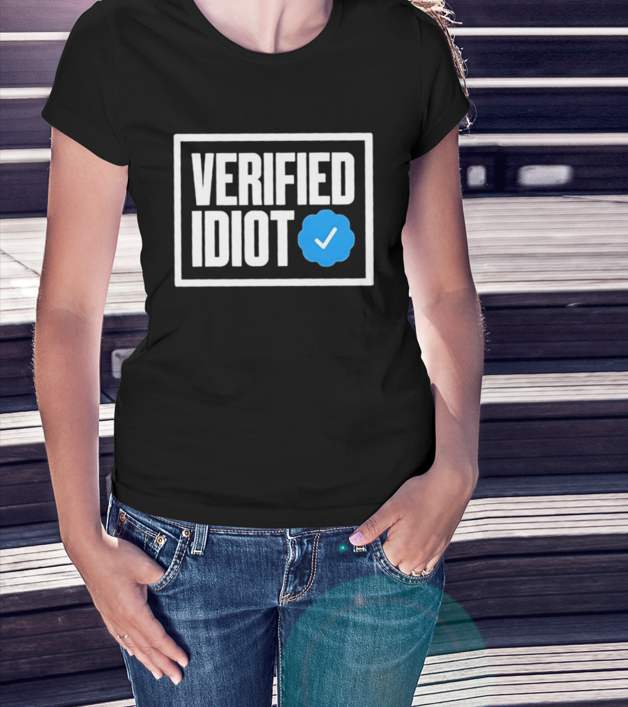 Verified Idiot Checkmark Box T-Shirt