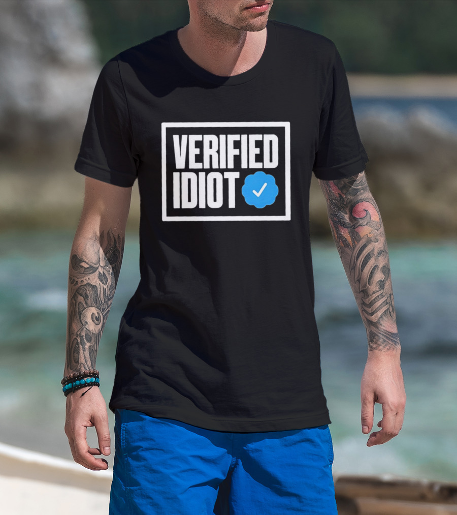 Verified Idiot Checkmark Box T-Shirt