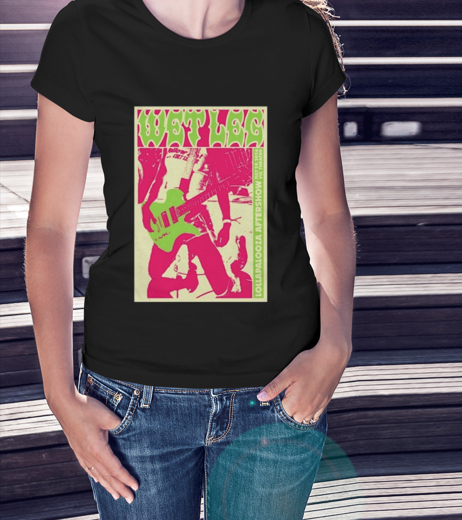 Wet Leg July 29 2026 Lollapalooza Aftershow Vic Theatre Chicago IL T-Shirt