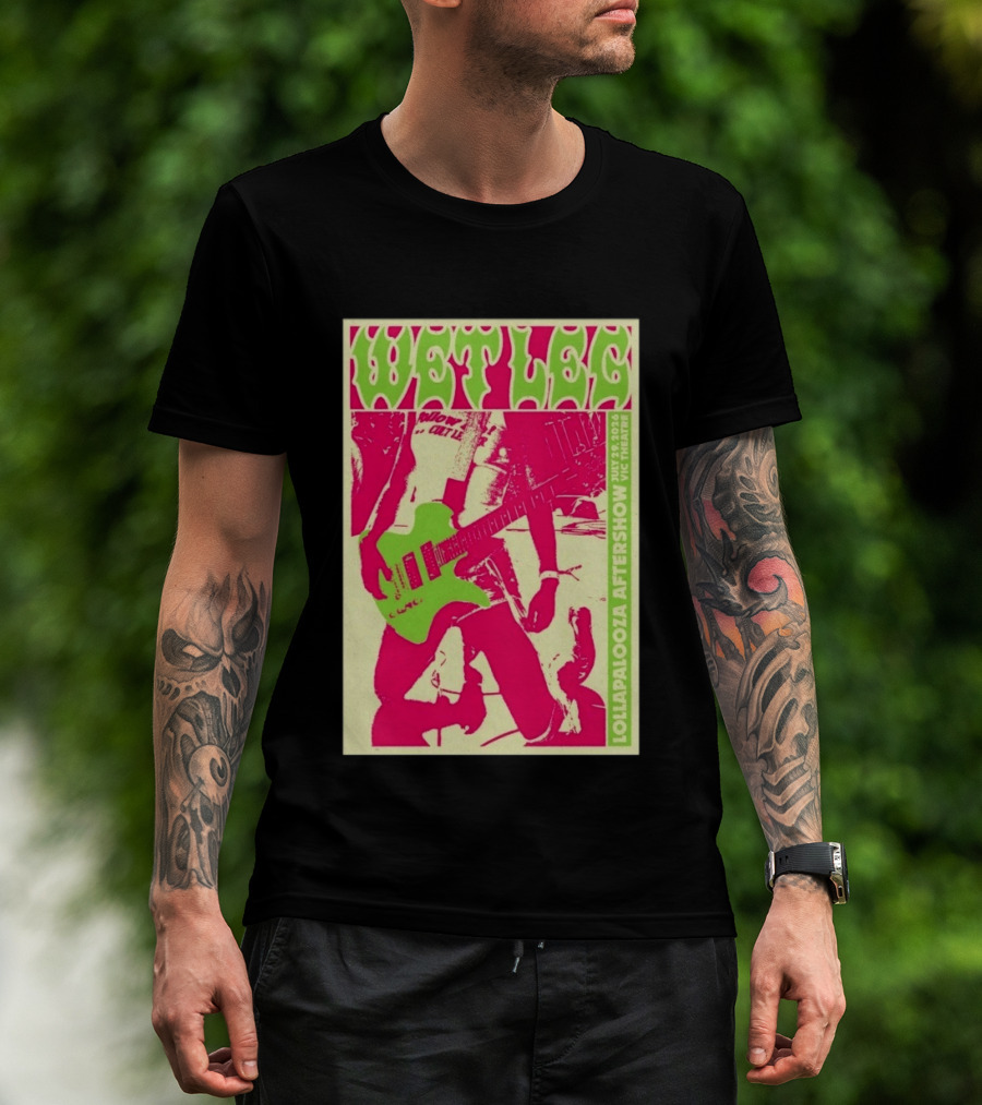 Wet Leg July 29 2026 Lollapalooza Aftershow Vic Theatre Chicago IL T-Shirt