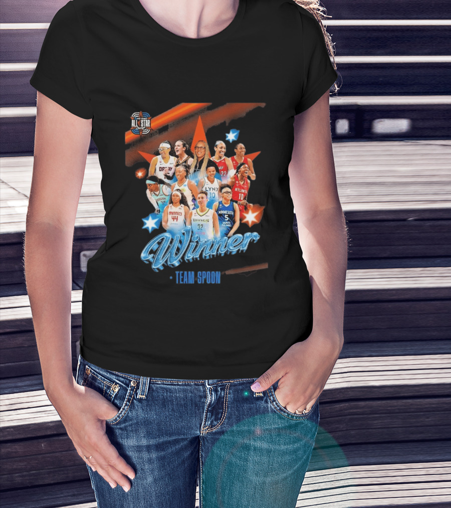 Winner Team Spoon All Star Chicago 2026 Lynx Atlanta Wings Minnesota Fever Liberty Mystics T-Shirt